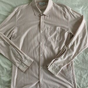 Lacoste Men's Striped Button-Down Shirt - Size: Large
